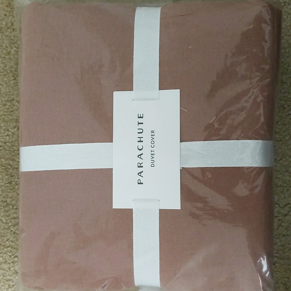Parachute linen full / queen duvet cover in clay NWT
